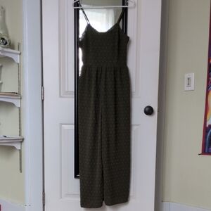 Olive Green Spaghetti Strap Jumpsuit